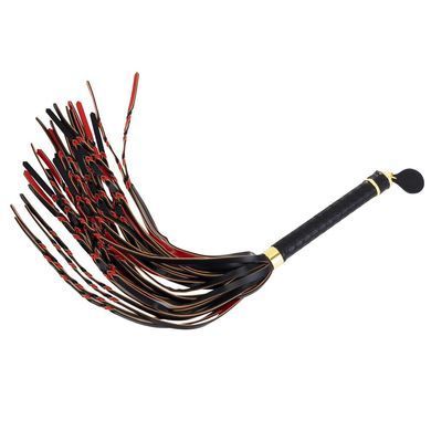 Шкіряний флогер LOCKINK SEVANDA Red &&nbsp;Black&nbsp;Braided&nbsp;Tail&nbsp;Flogger зображення