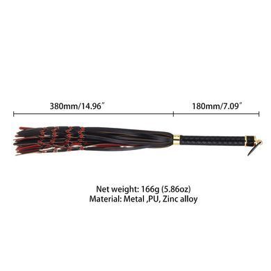 Шкіряний флогер LOCKINK SEVANDA Red &&nbsp;Black&nbsp;Braided&nbsp;Tail&nbsp;Flogger зображення