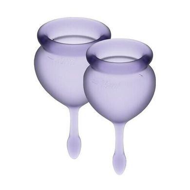 Набор менструальных чаш Satisfyer Feel Good lila, фиолетовый (15 и 20 мл) картинка