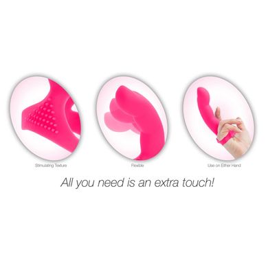 Насадка на палець для стимуляції ерогенних зон Simple True Extra Touch Finger Dong Pink зображення