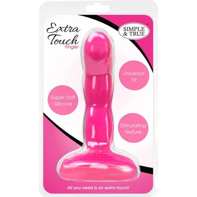 Насадка на палець для стимуляції ерогенних зон Simple True Extra Touch Finger Dong Pink зображення