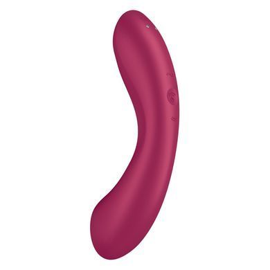 Вакуумный стимулятор с вибрацией Satisfyer Curvy Trinity 1 Red (диаметр 4 см) картинка