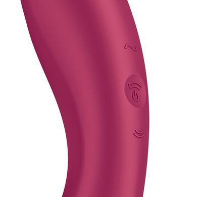 Вакуумный стимулятор с вибрацией Satisfyer Curvy Trinity 1 Red (диаметр 4 см) картинка