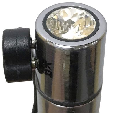 Віброкуля з кристалом і чохлом PowerBullet First-Class Bullet 2.5" with Key Chain Pouch, Gun Metal (діаметр 1,8 см) зображення