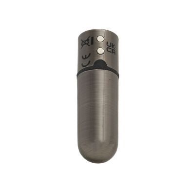 Віброкуля з кристалом і чохлом PowerBullet First-Class Bullet 2.5" with Key Chain Pouch, Gun Metal (діаметр 1,8 см) зображення