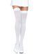 Панчохи непрозорі Leg Avenue Nylon Thigh Highs + PLUS SI White картинка 1