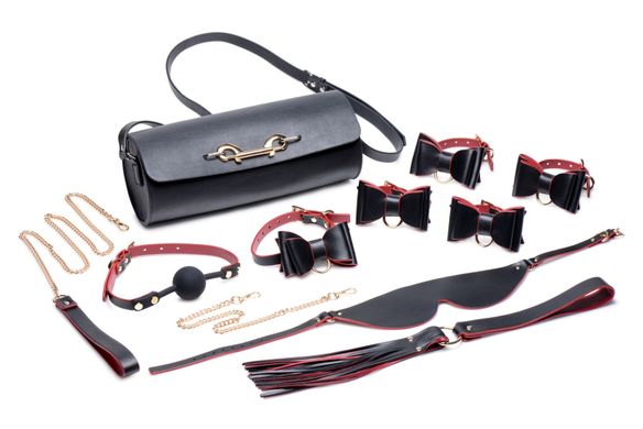 Набір для BDSM Master Series Bow Luxury BDSM Set With Travel Bag зображення