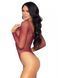 Боди-сетка с рукавами и стразами Leg Avenue Crystallized fishnet bodysuit Burgundy One Size картинка 3