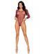 Боди-сетка с рукавами и стразами Leg Avenue Crystallized fishnet bodysuit Burgundy One Size картинка 4