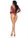 Боди-сетка с рукавами и стразами Leg Avenue Crystallized fishnet bodysuit Burgundy One Size картинка 5