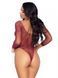 Боди-сетка с рукавами и стразами Leg Avenue Crystallized fishnet bodysuit Burgundy One Size картинка 2