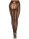 Колготки у сіточку з доступом Leg Avenue Crotchless Net Tights with Heart Backseam Black One Size картинка 3