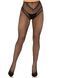 Колготки у сіточку з доступом Leg Avenue Crotchless Net Tights with Heart Backseam Black One Size картинка 4