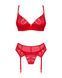 Сексуальний комплект з мереживом Obsessive Ingridia 3-pcs set, розмір XS/S картинка 3