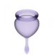 Набір менструальних чаш Satisfyer Feel Good lila, фіолетовий (15 і 20 мл) картинка 4
