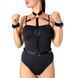 Женская портупея с наручниками Art of Sex Ursula черная XS-2XL (натуральная кожа) картинка 4