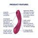 Вакуумный стимулятор с вибрацией Satisfyer Curvy Trinity 1 Red (диаметр 4 см) картинка 8
