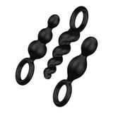Фото Набір анальних пробок Satisfyer Plugs black (set of 3) Booty Call (діаметр від 1 до 3 см)