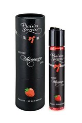 Масажна олія їстівна з афродизіаками Plaisirs Secrets Strawberry Полуниця (59 мл) зображення