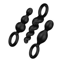 Набор анальных пробок Satisfyer Plugs black (set of 3), макс. диаметр 3 см картинка
