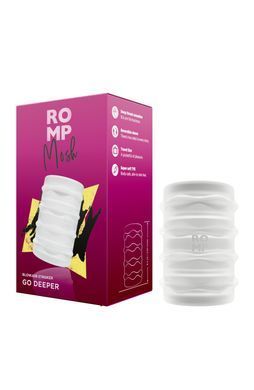 М&rsquo;який двосторонній наскрізний мастурбатор Romp Mosh Transparent зображення