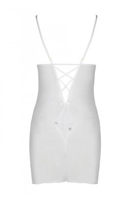Сорочка с вырезами на груди + стринги Passion LOVELIA CHEMISE white, размер L/XL картинка
