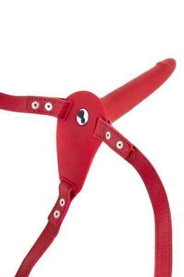 Страпон с вибрацией Fetish Tentation Vibrating Strap-On with Dildo Red, красный картинка
