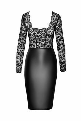Платье миди с кружевным верхом Noir Handmade F295 Euphoria lace and wetlook midi dress, размер S картинка