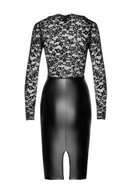 Платье миди с кружевным верхом Noir Handmade F295 Euphoria lace and wetlook midi dress, размер S картинка