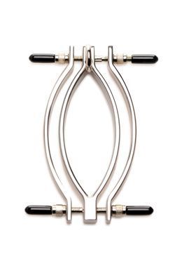 Зажим для половых губ с поводком Master Series Pussy Tugger Adjustable Vagina Clamp with Chain картинка