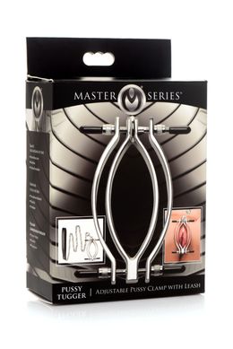 Затискач для статевих губ з повідцем Master Series Pussy Tugger Adjustable Vagina Clamp with Chain зображення