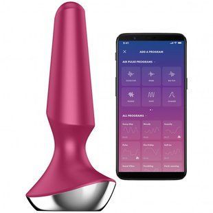 Анальна смарт-вібропробка Satisfyer Plug-ilicious 2 Berry (діаметр 3 см) зображення