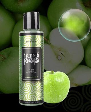 Пробник массажного геля для орально-мануальных ласк Sensuva Handipop Green Apple, зелёное яблоко (6 мл) картинка