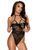 Откровенное боди с кружевом Kissable Sexy Kiss Body Black, размер L/XL картинка