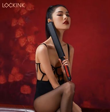 Шкіряний падл LOCKINK SEVANDA Braided-handle&nbsp;Spanking&nbsp;Paddle зображення