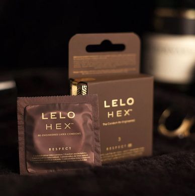 Тонкие и суперпрочные презервативы LELO HEX Condoms Respect XL 3 Pack (3 шт, увеличенный размер) картинка