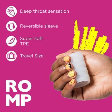 М&rsquo;який двосторонній наскрізний мастурбатор Romp Mosh Transparent зображення