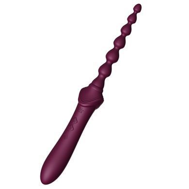 Мультифункціональний вібратор із насадками та підігрівом Zalo Bess 2 Velvet Purple (діаметр 3,3 см) зображення