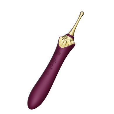 Мультифункціональний вібратор із насадками та підігрівом Zalo Bess 2 Velvet Purple (діаметр 3,3 см) зображення