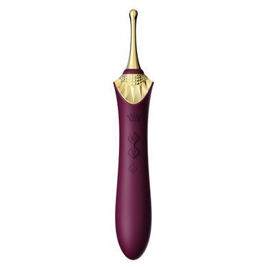 Мультифункціональний вібратор із насадками та підігрівом Zalo Bess 2 Velvet Purple (діаметр 3,3 см) зображення