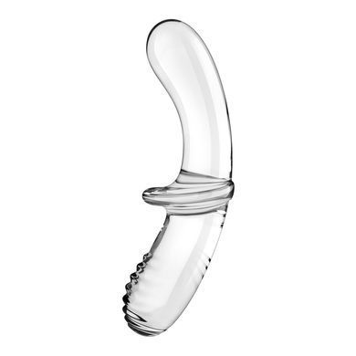 Скляний ділдо двосторонній Satisfyer Double Crystal Transparent (діаметр 3,5-3,8 см) зображення