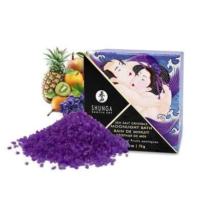 Сіль для ванни з аромамаслами Shunga Moonlight Bath Exotic Fruits, екзотичні фрукти (75 гр) зображення