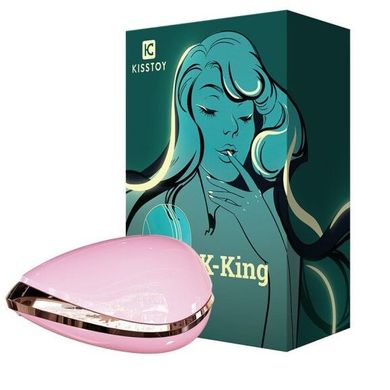 Вакуумний стимулятор зі знімною кришечкою KisToy K-King Pink, рожевий зображення
