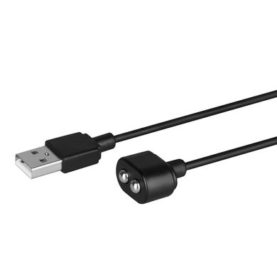 Магнитный зарядный кабель USB для игрушек Satisfyer USB charging cable Black картинка