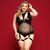 Елегантне боді з екошкіри + портупея з гартерами JSY &laquo;Спокуслива Морган&raquo; Plus Size, Black зображення