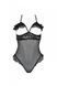 Боді з напіввідкритими грудьми Passion DOLLY BODY black, розмір S/M  картинка 3
