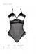 Боді з напіввідкритими грудьми Passion DOLLY BODY black, розмір S/M  картинка 4