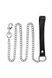 Поводок Fetish Tentation Premium Metal leash with cowhide leather wrist (115 см) картинка 1