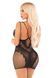 Еротична сукня - сітка Leg Avenue Lace and Net Mini Dress with Dual Strap One Size, Black картинка 3