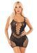 Еротична сукня - сітка Leg Avenue Lace and Net Mini Dress with Dual Strap One Size, Black картинка 1